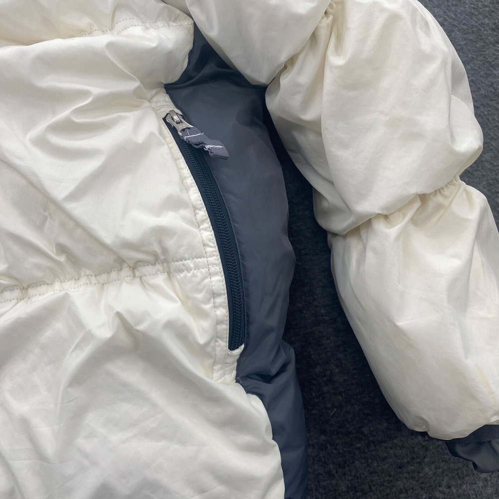 Vintage 90s White Nike Puffer Jacket Womens‎ XL Full Zip Duck Down Filled *Flaws - Picture 8 of 15